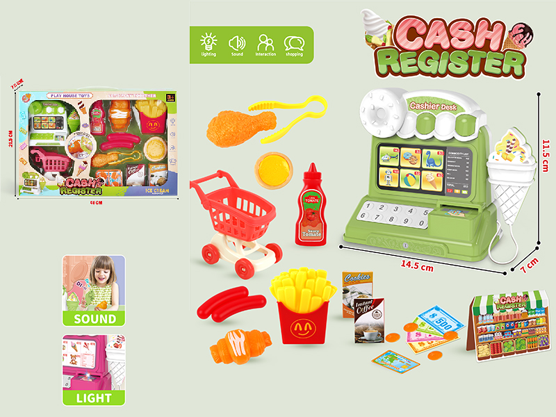 Cash Register Set With Lights And Music