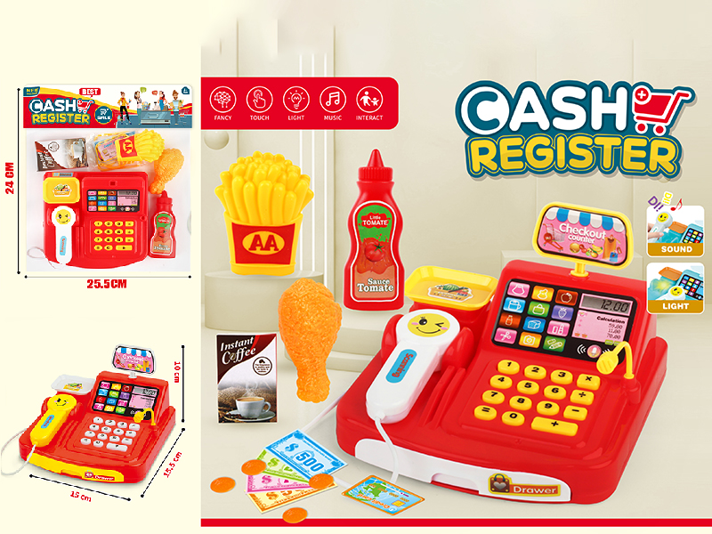 Cash Register Set With Lights And Music
