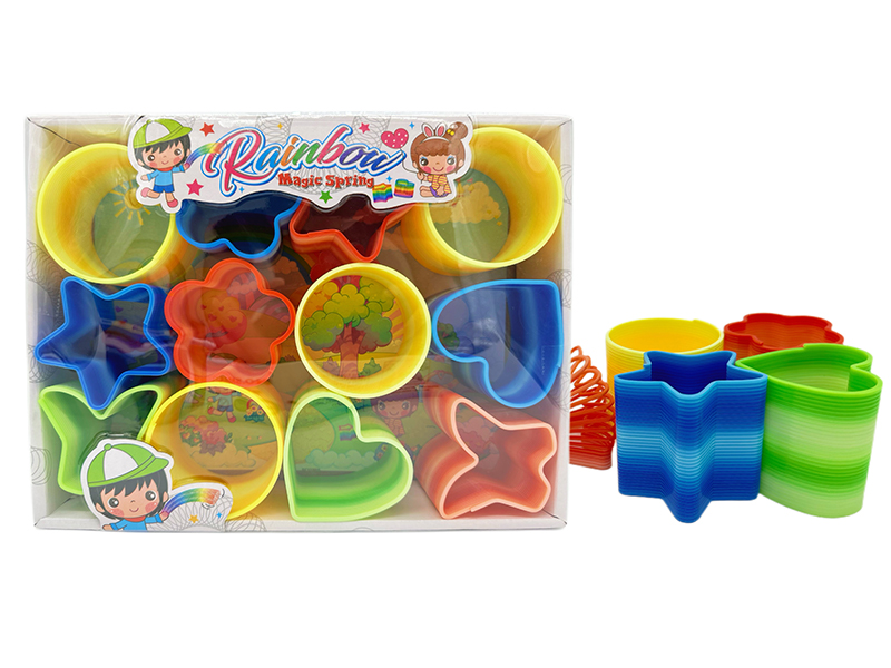 12PCS Four Color Irregular Rainbow Circle