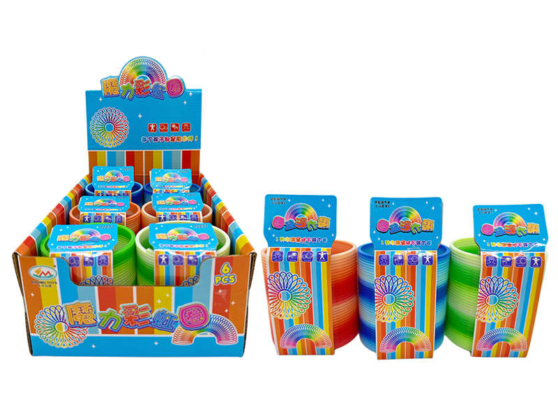 6PCS Four Color Rainbow Circle