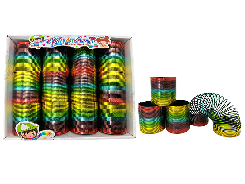 12PCS Rainbow Circle With Seven Colored Gold Dots