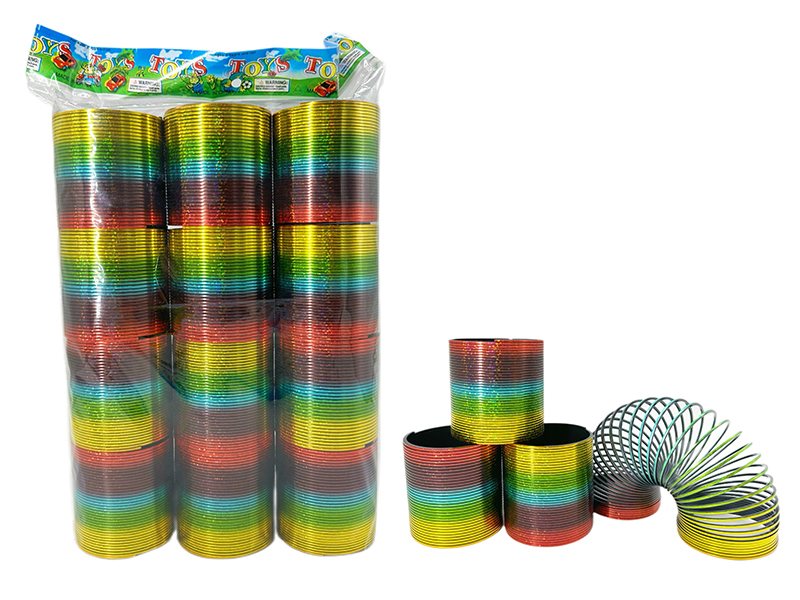 12PCS Rainbow Circle With Seven Colored Gold Dots