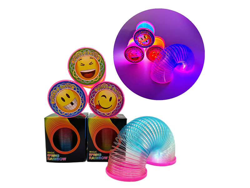 Smiling Face Rainbow Circle With Light