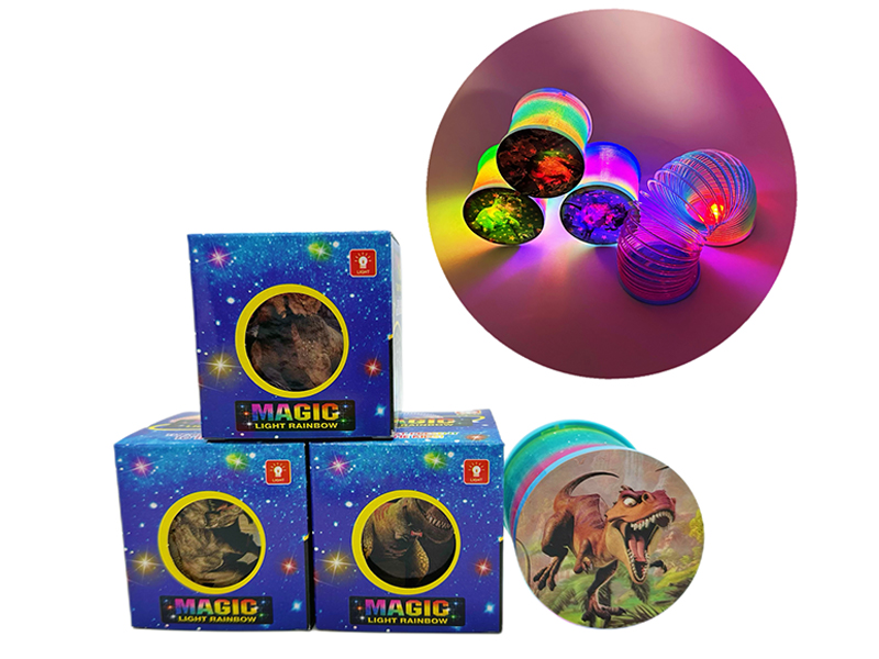 12PCS Dinosaur Rainbow Circle With Light