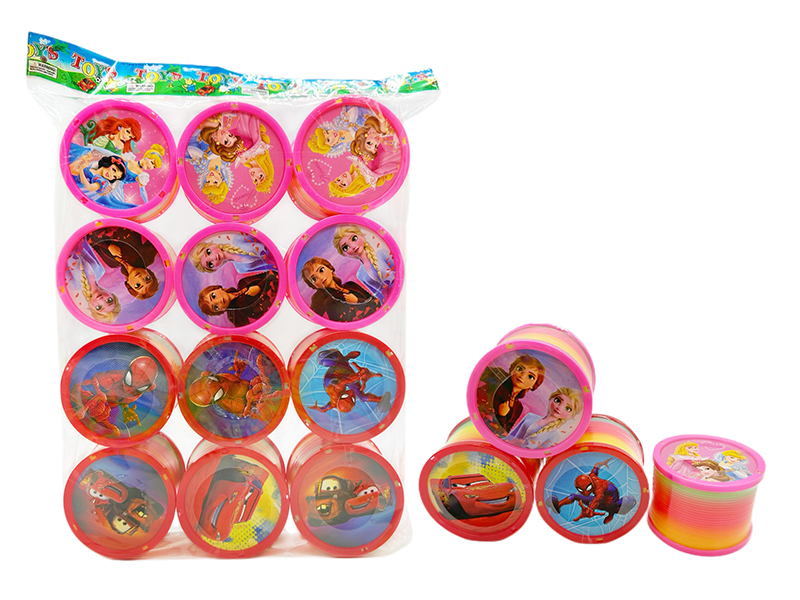 12PCS Rainbow Circle（Ice And Snow+Car+Princess+Spider）