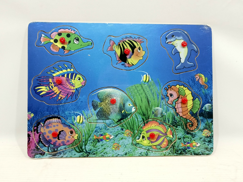 Wooden Benthic Animal Hand Grab Puzzle