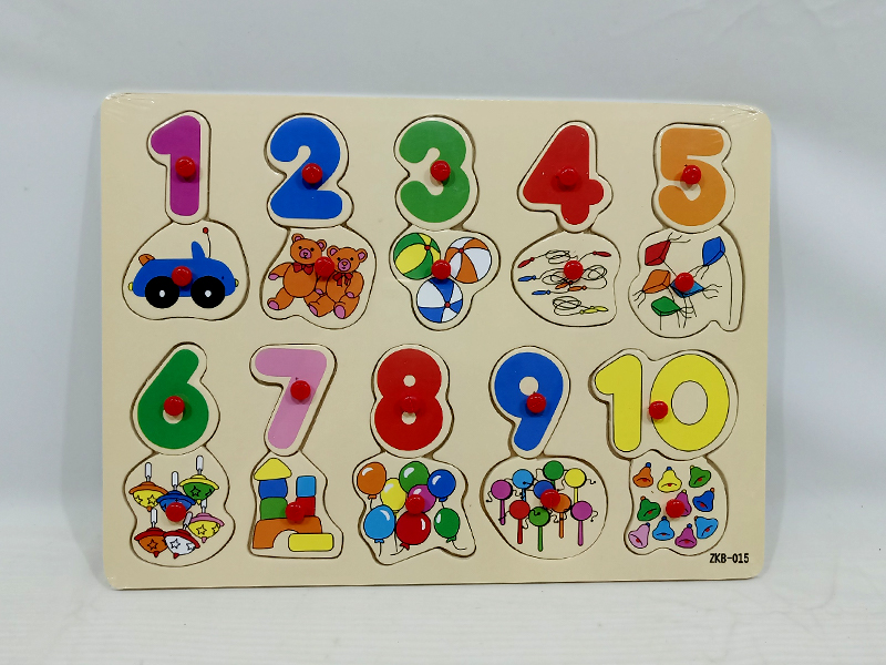Wooden Digit Hand Grab Puzzle