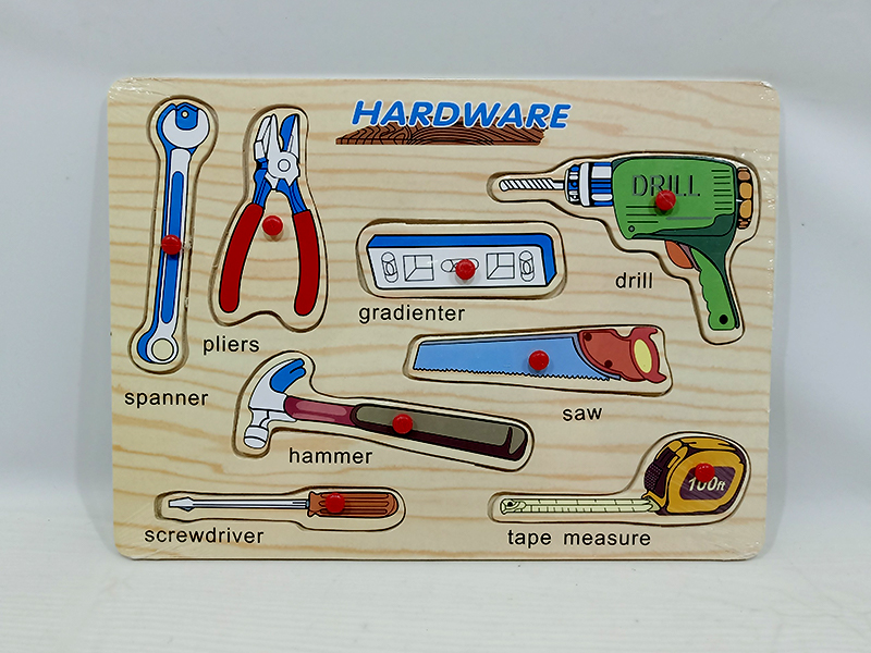 Wooden Tool Hand Grab Puzzle
