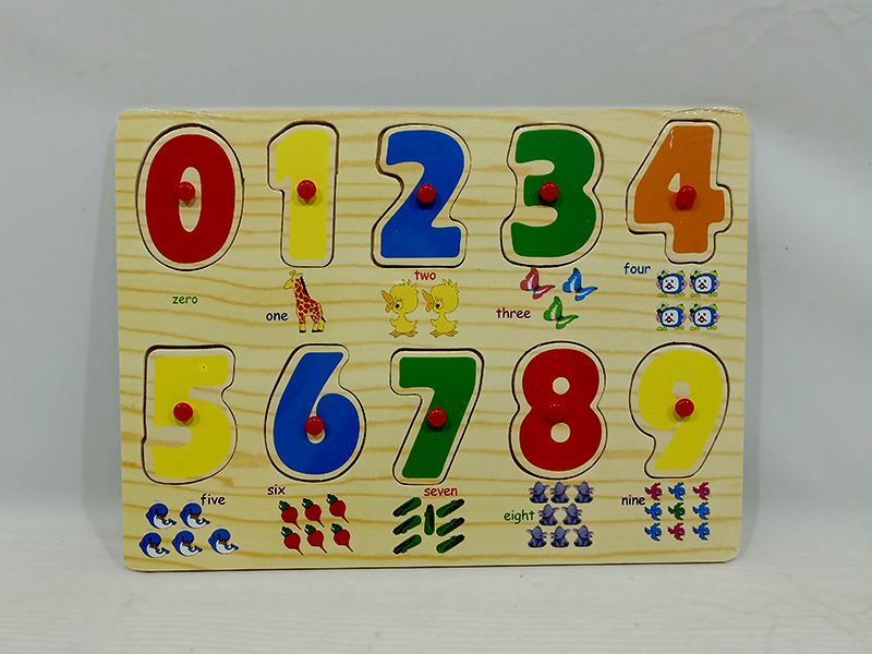 Wooden Digit Hand Grab Puzzle