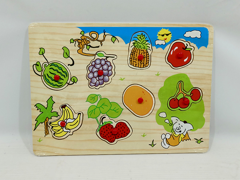 Wooden Fruit Hand Grab Puzzle