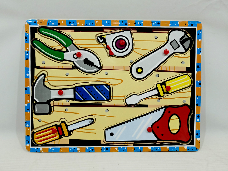 Wooden Repair Tool Grab Puzzle