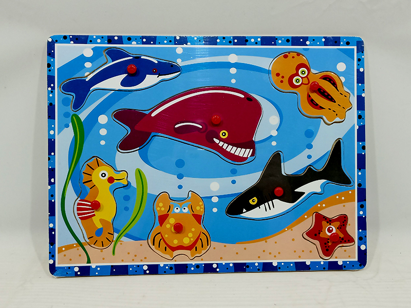 Wooden Underwater World Hand Grab Puzzle