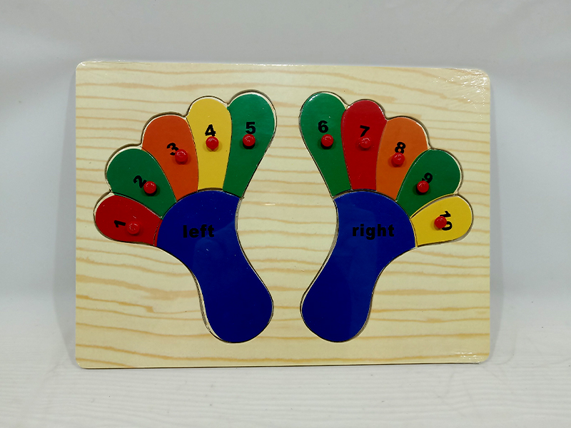 Wooden Toe Hand Grab Puzzle
