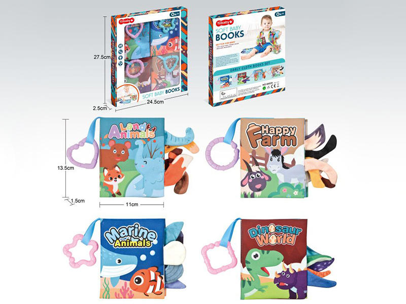 Baby Cloth Book Set 4pcs