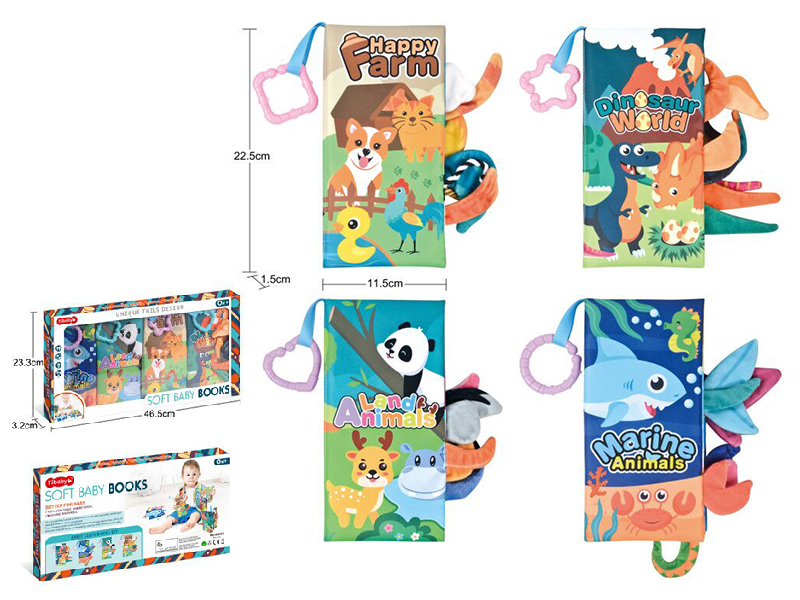 Baby Cloth Book Set 4pcs