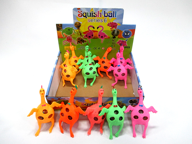 12Pcs Screaming Chicken Colorful Ball