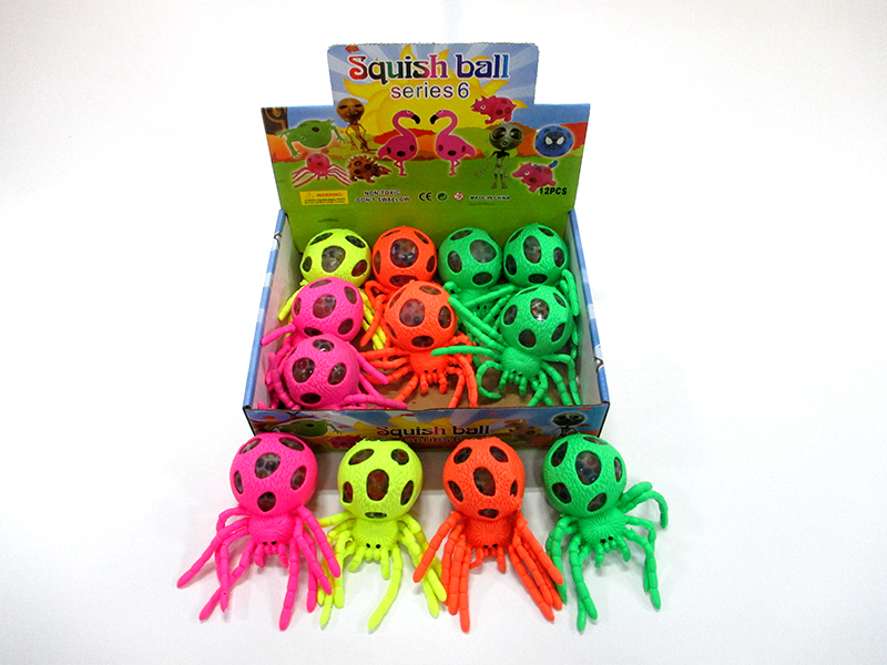 12Pcs Colorful Spider Colorful Ball