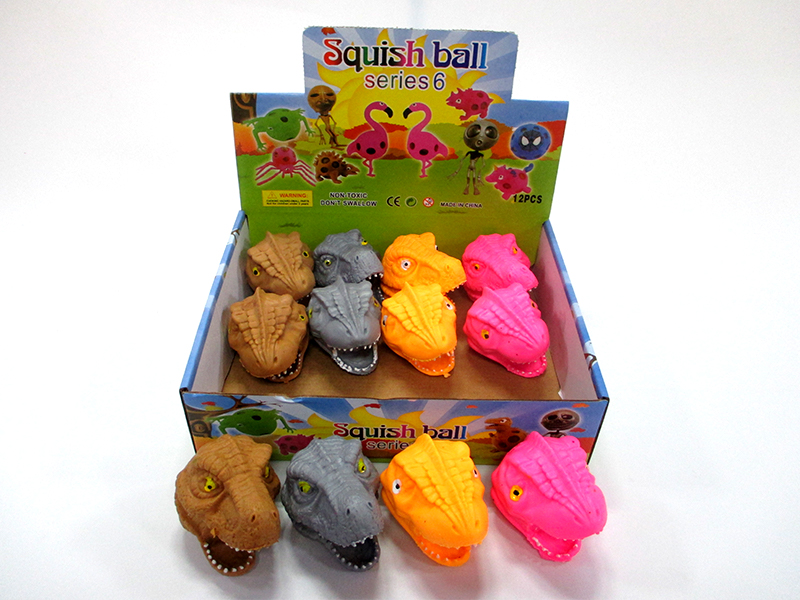12Pcs Dinosaur Head Colorful Ball