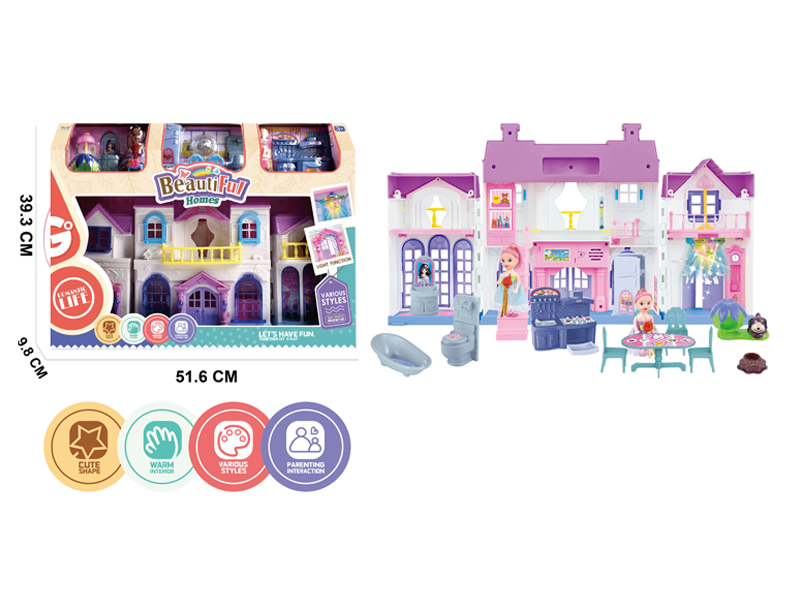 Doll Villa Set With Stairs