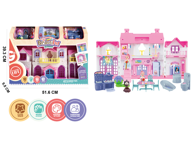 Doll Villa Set With Stairs