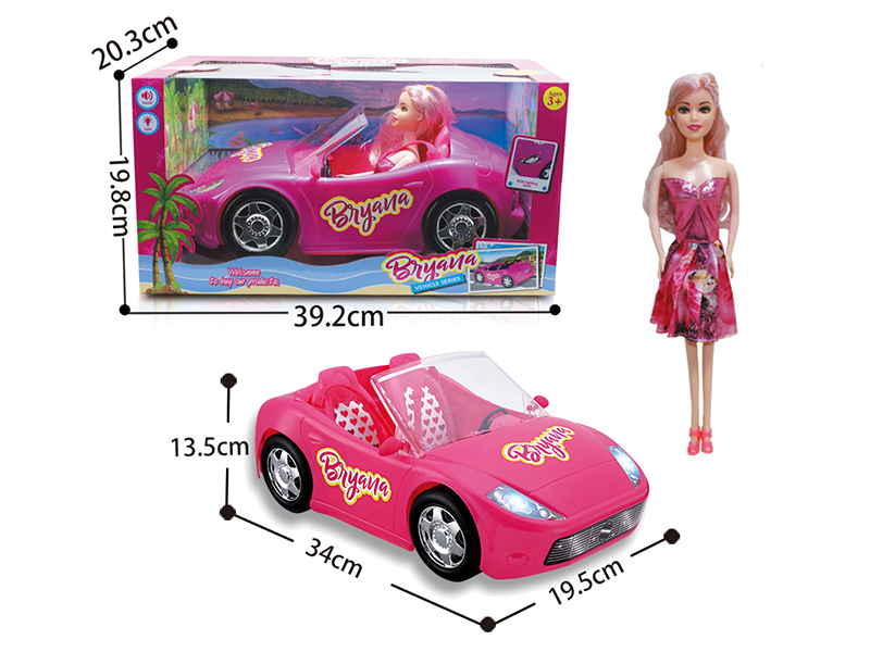 Slide Convertible Car With Doll(Lights,Music)