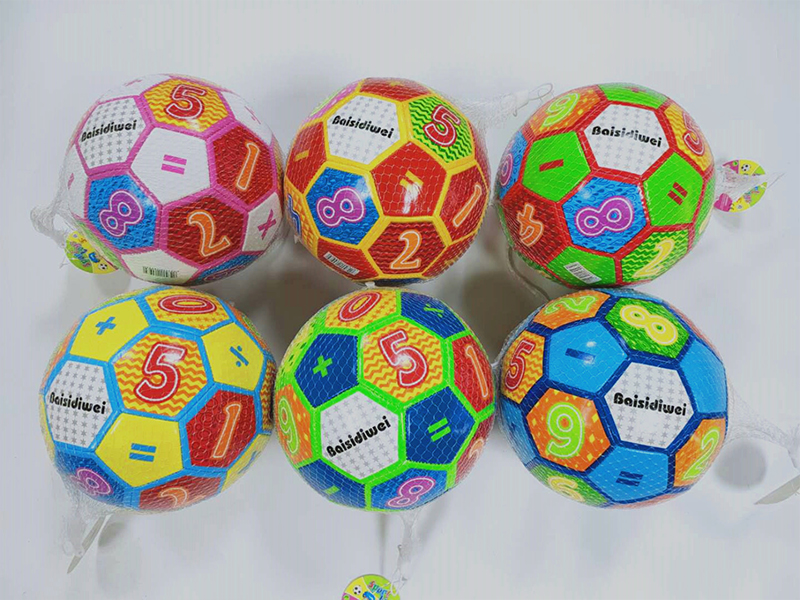 9 Inch Colored Numbers Football Toy