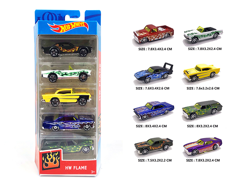 5PCS Alloy Slide Muscle Car