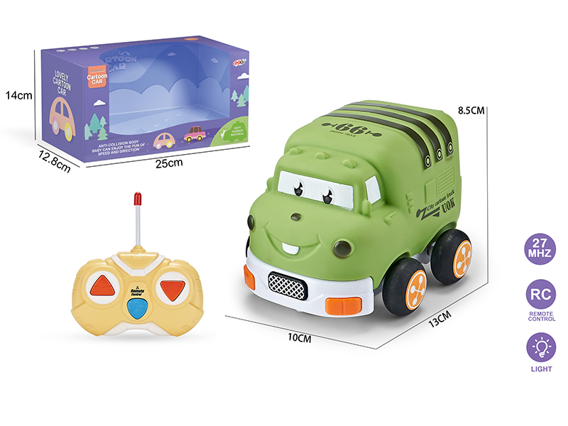 27Mhz 2-Channel Remote Control Vinyl Sanitation Truck (With Lights)