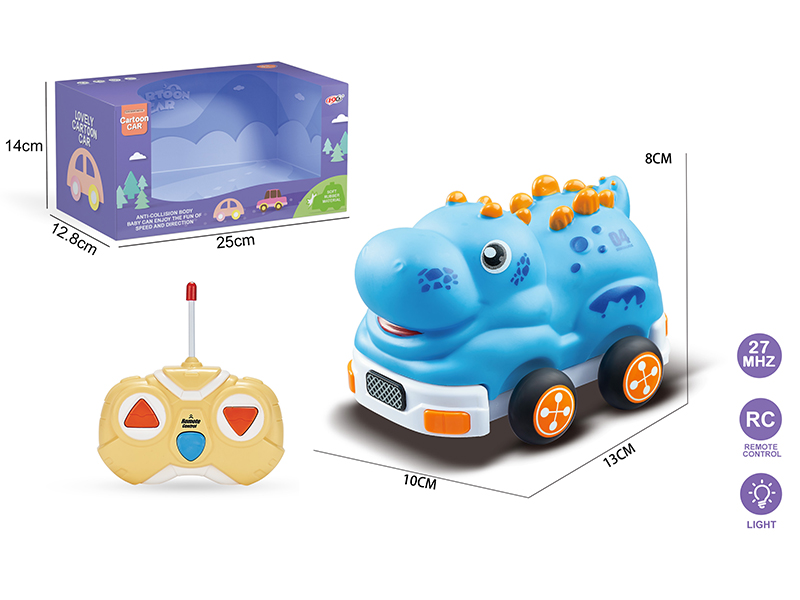27Mhz 2-Channel Remote Control Vinyl Dilophosaurus Car(With Lights)