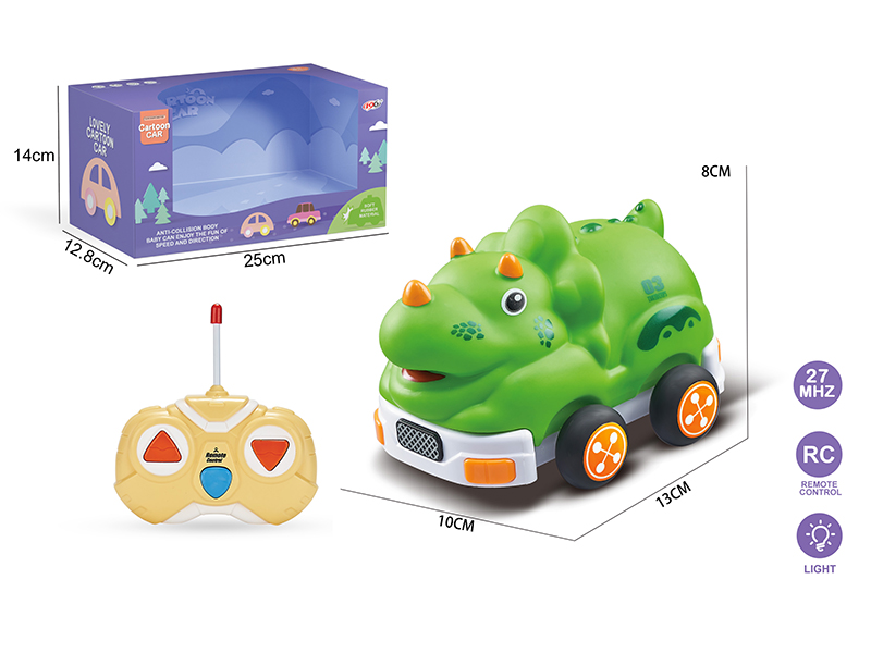 27Mhz 2-Channel Remote Control Vinyl Trichosaurus Car(With Lights)