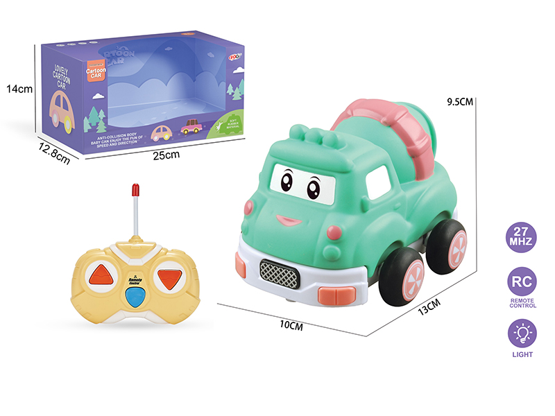 27Mhz 2-Channel Remote Control Vinyl Concrete Mixer(With Lights)