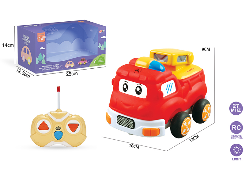 27Mhz 2-Channel Remote Control Vinyl Fire Engine(With Lights)
