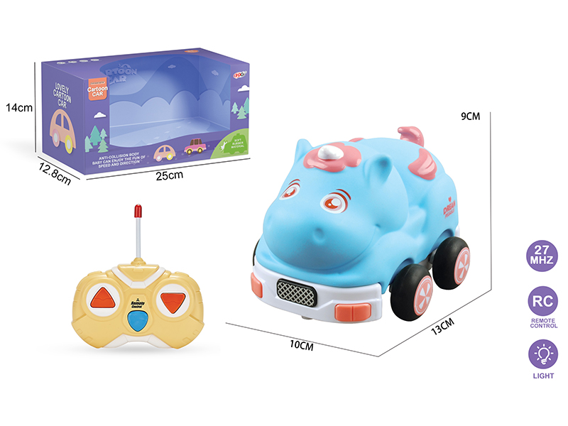 27Mhz 2-Channel Remote Control Vinyl Cartoon Car - Unicorn (With Lights)