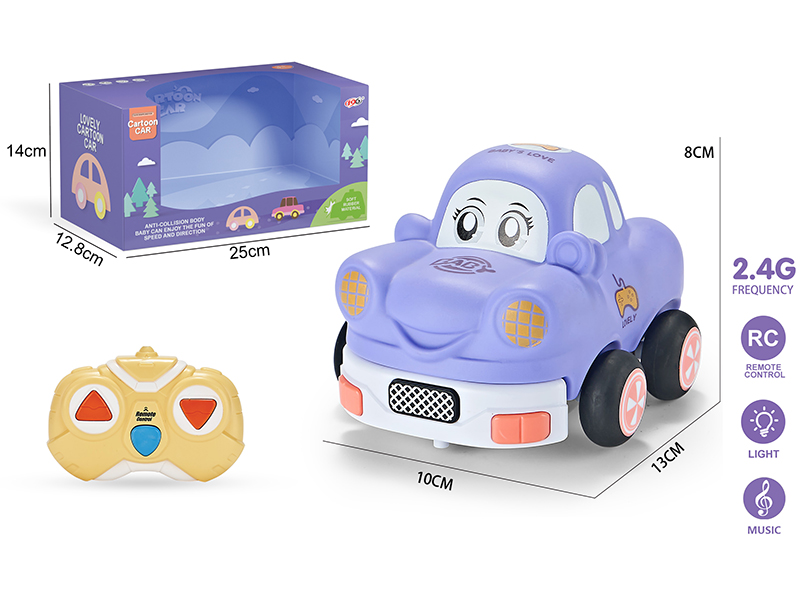 2.4G 3-Channel Remote Control Vinyl Beetle Car (With Lights And Music)
