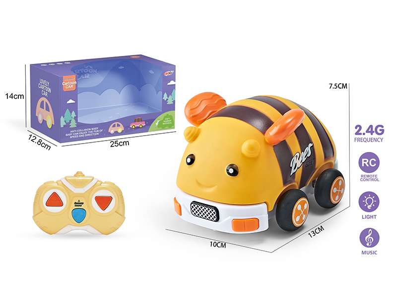 2.4G 3-Channel Remote Control Vinyl Bee Car (With Lights And Music)