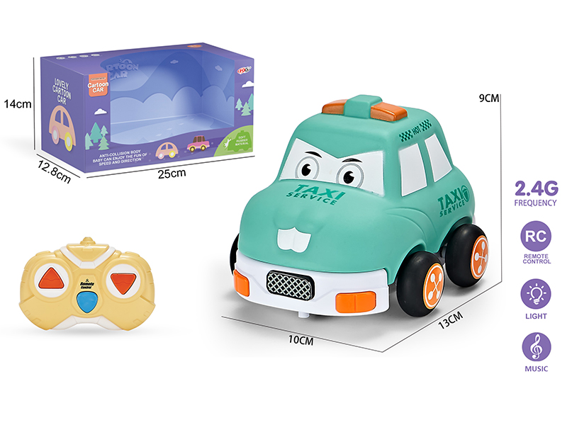 2.4G 3-Channel Remote Control Vinyl Q Edition Taxi(With Lights And Music)