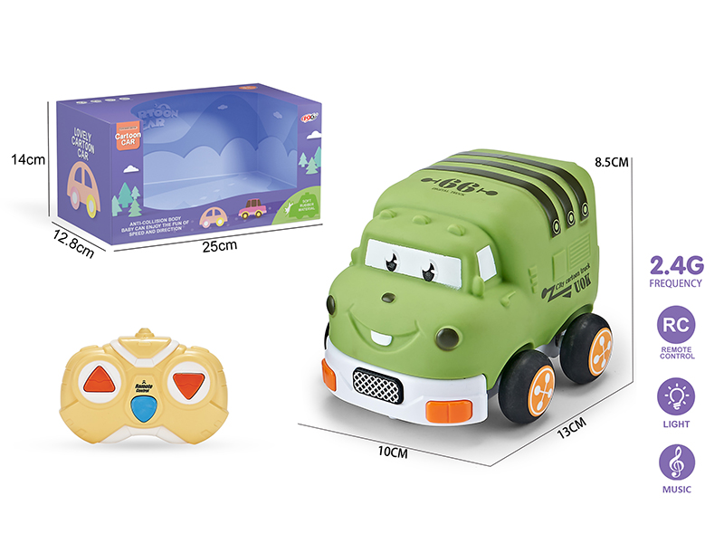 2.4G 3-Channel Remote Control Vinyl Sanitation Truck (With Lights And Music)