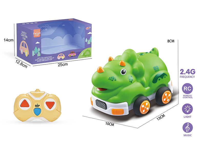 2.4G 3-Channel Remote Control Vinyl Trichosaurus Car(With Lights And Music)