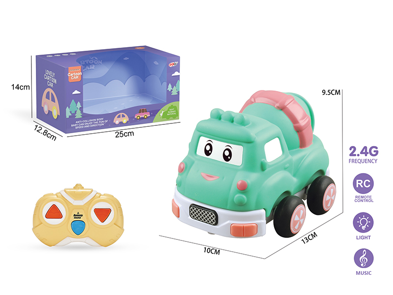 2.4G 3-Channel Remote Control Vinyl Concrete Mixer(With Lights And Music)