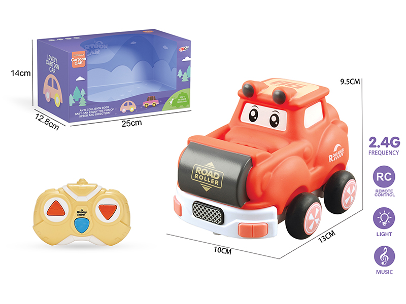 2.4G 3-Channel Remote Control Vinyl Road Roller(With Lights And Music)