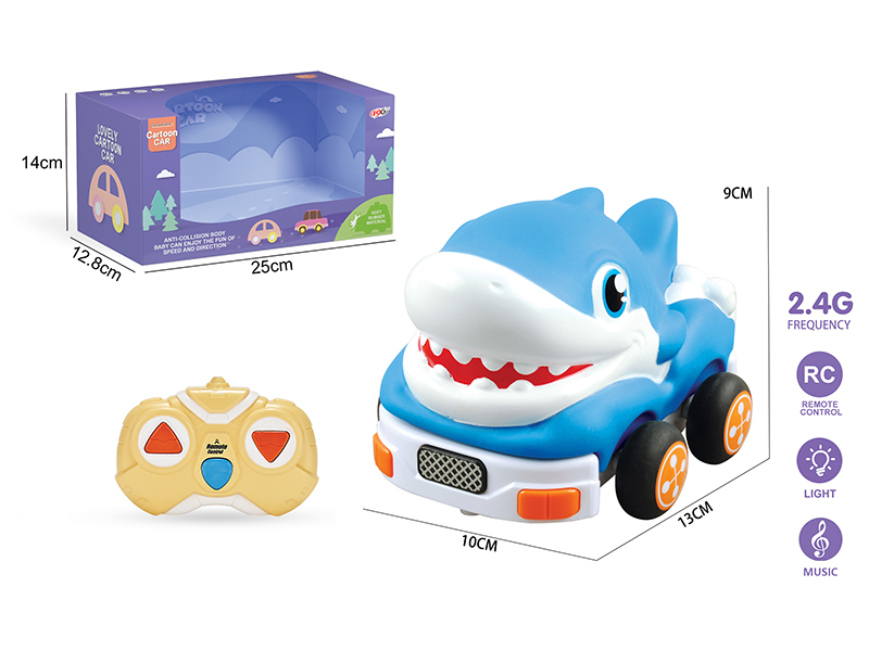 2.4G 3-Channel Remote Control Vinyl Shark Cartoon Car (With Lights And Music)