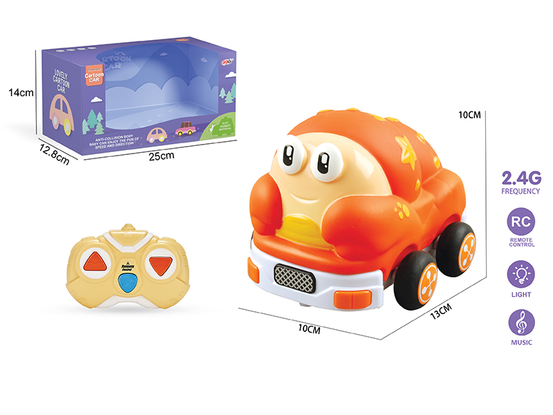 2.4G 3-Channel Remote Control Vinyl Hermit Crab Cartoon Car (With Lights And Music)