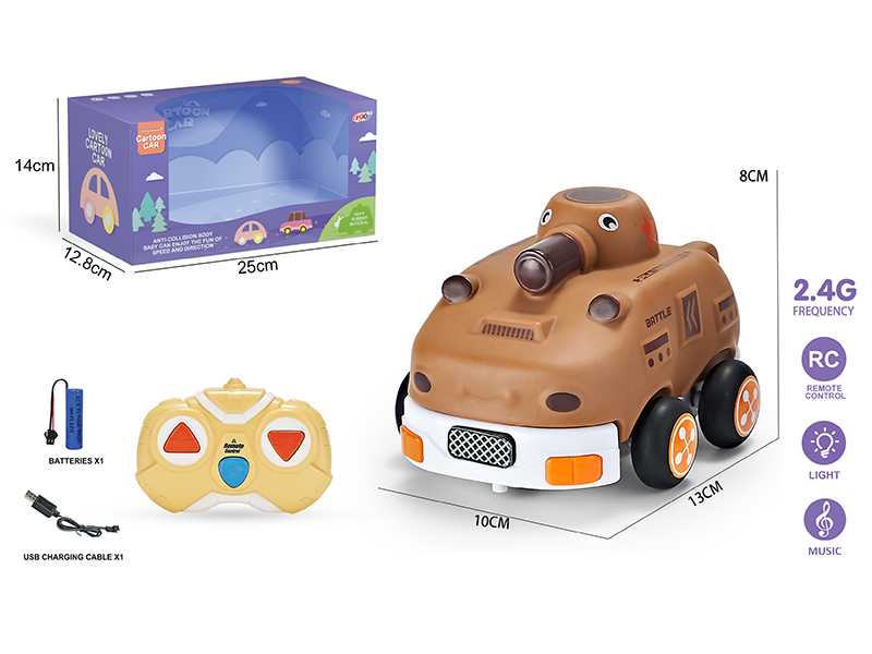 2.4G 3-Channel Remote Control Vinyl Q Edition Tank(With Lights And Music)Included Battery