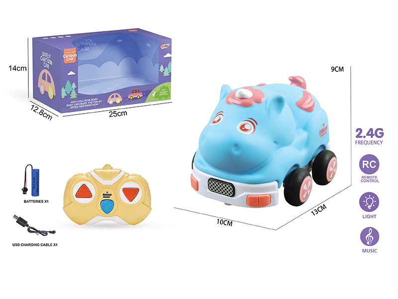 2.4G 3-Channel Remote Control Vinyl Unicorn Cartoon Car (With Lights And Music)Included Battery