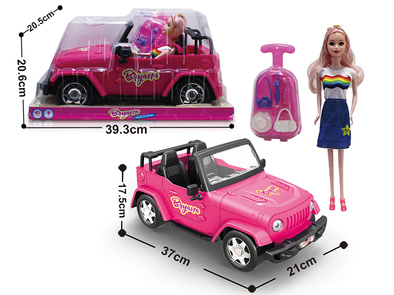 Slide Jeep Truck With Doll(Lights,Music)