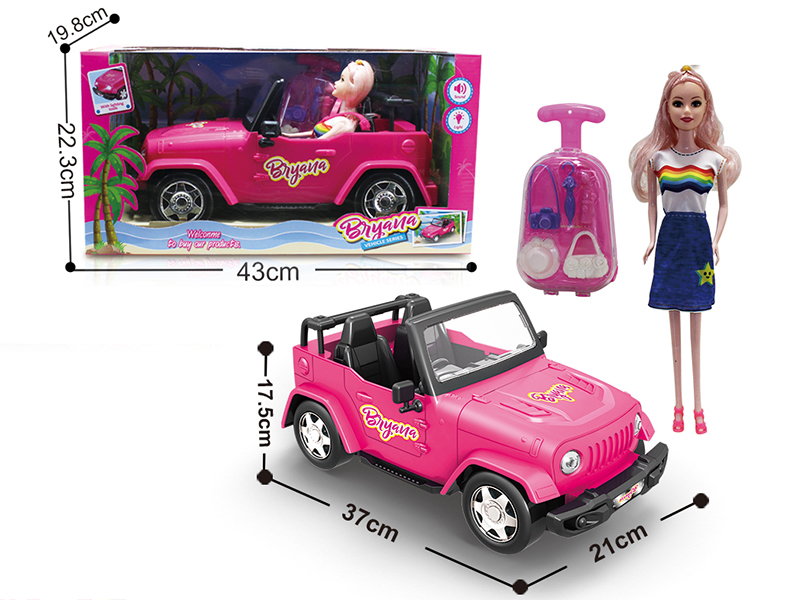Slide Jeep Truck With Doll(Lights,Music)
