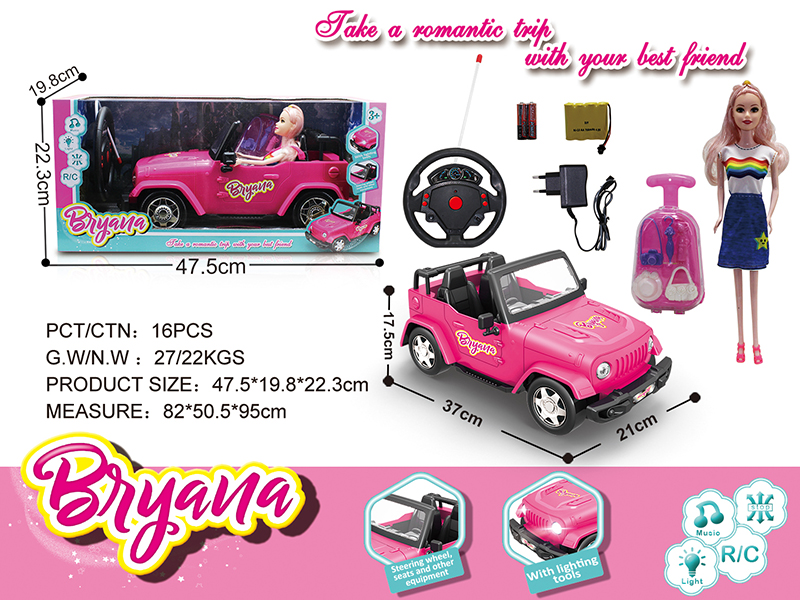 1:12 Remote Control Jeep Truck With Doll