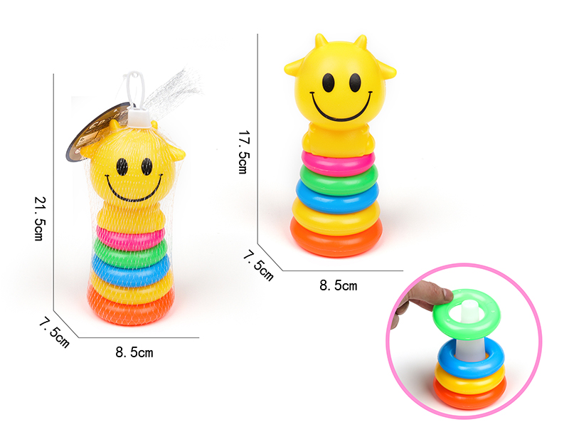 5-Layer Rainbow Tower Stacking Rings Toys(Cattle)