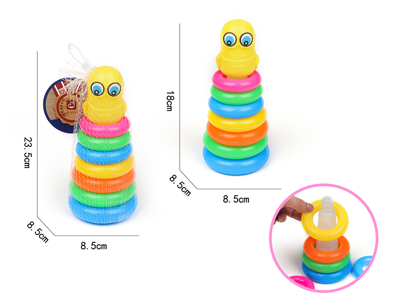 7-Layer Rainbow Tower Stacking Rings Toys(Minions)
