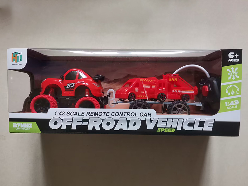 1:43 R/C Police Car+2 Slide Car